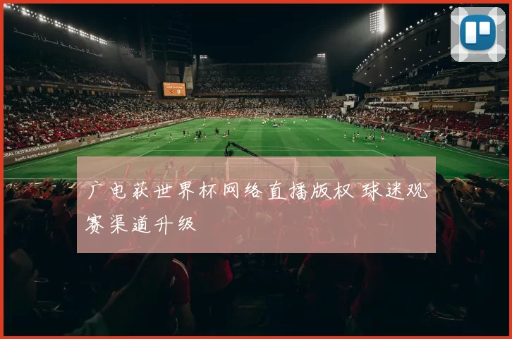 广电获世界杯网络直播版权 球迷观赛渠道升级